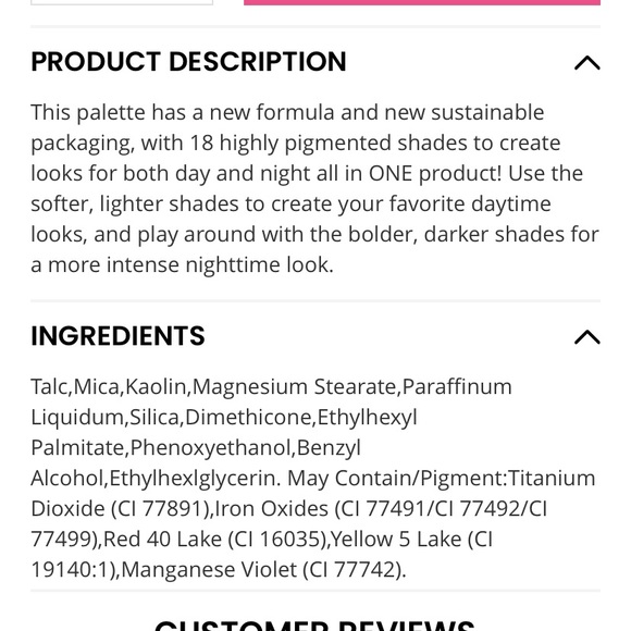 KAB COSMETICS • DAY + NIGHT EYESHADOW PALLET - Picture 2 of 3